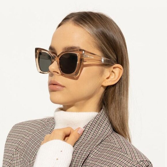 NEW SL552 006 SAINT LAURENT NUDE SUNGLASSES WOMEN EYEWEAR SL 552 006 - Picture 1 of 4